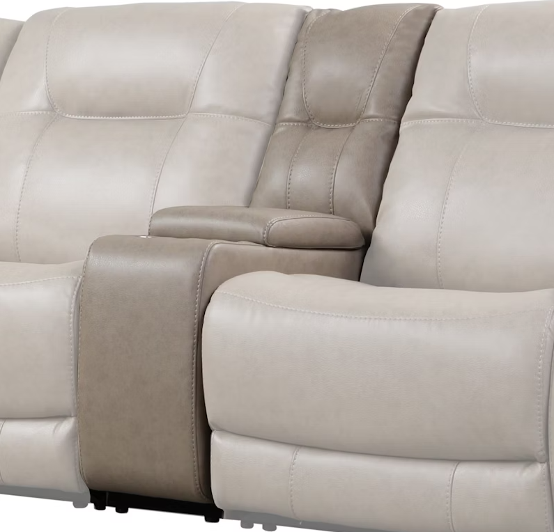 Axel Parchment Sectional Entertainment Console