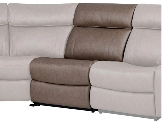 Theon Stokes Toffee Sectional Armless Chair
