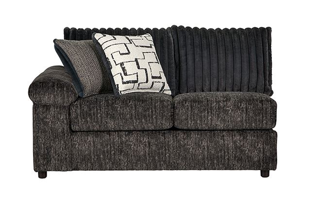 19950 - Galactic Charcoal (Sectional) Left Facing 1 Arm Loveseat
