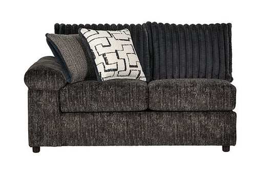 19950 - Galactic Charcoal (Sectional) Left Facing 1 Arm Loveseat