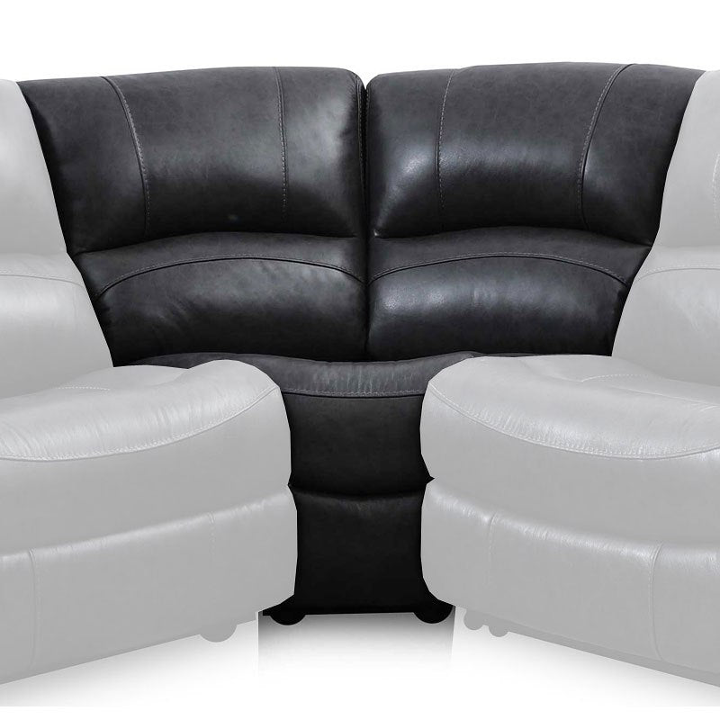 Denver Charcoal Sectional Wedge Leather