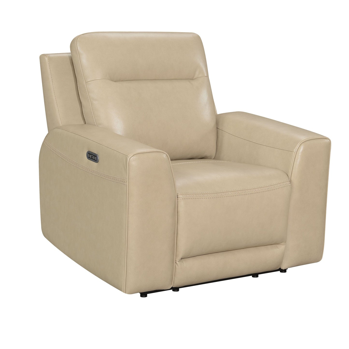DONCELLA SANDSTONE LEATHER DUAL POWER RECLINER (Closeout)