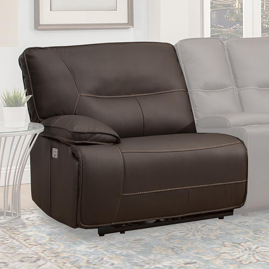 Spartacus Chocolate Sectional Sectional Power Sectional Left Arm Facing Recliner