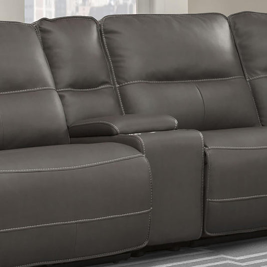 Spartacus Haze Sectional Entertainment Console With USB Pop-Up