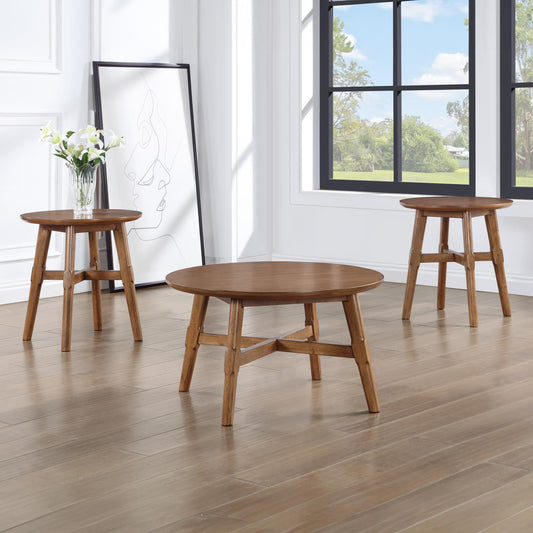 Oslo Brown Cocktail & 2 End Tables