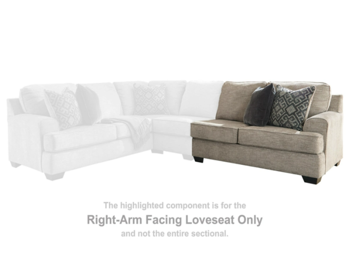 Bovarian Stone Sectional Right Hand Facing Love Seat