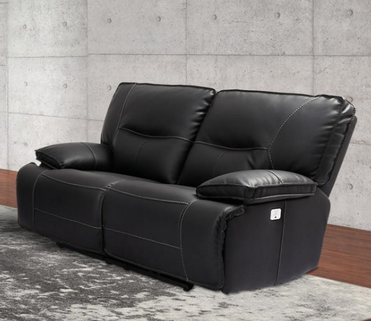 Spartacus Black Power Reclining Loveseat