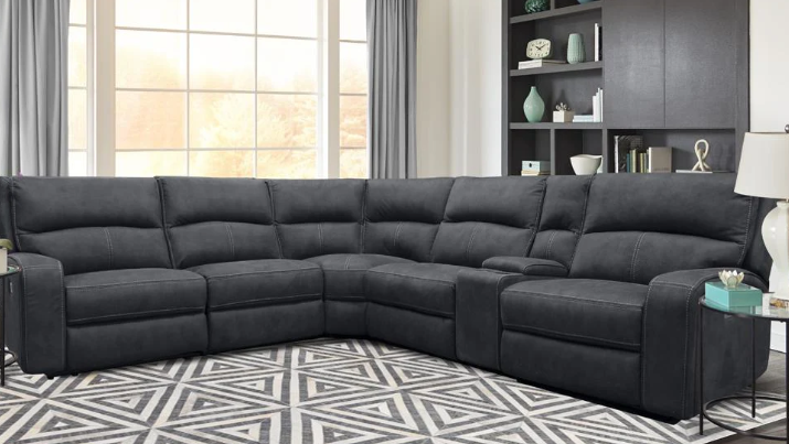 Polaris Slate Sectional Power Sectional Right Arm Facing Recliner