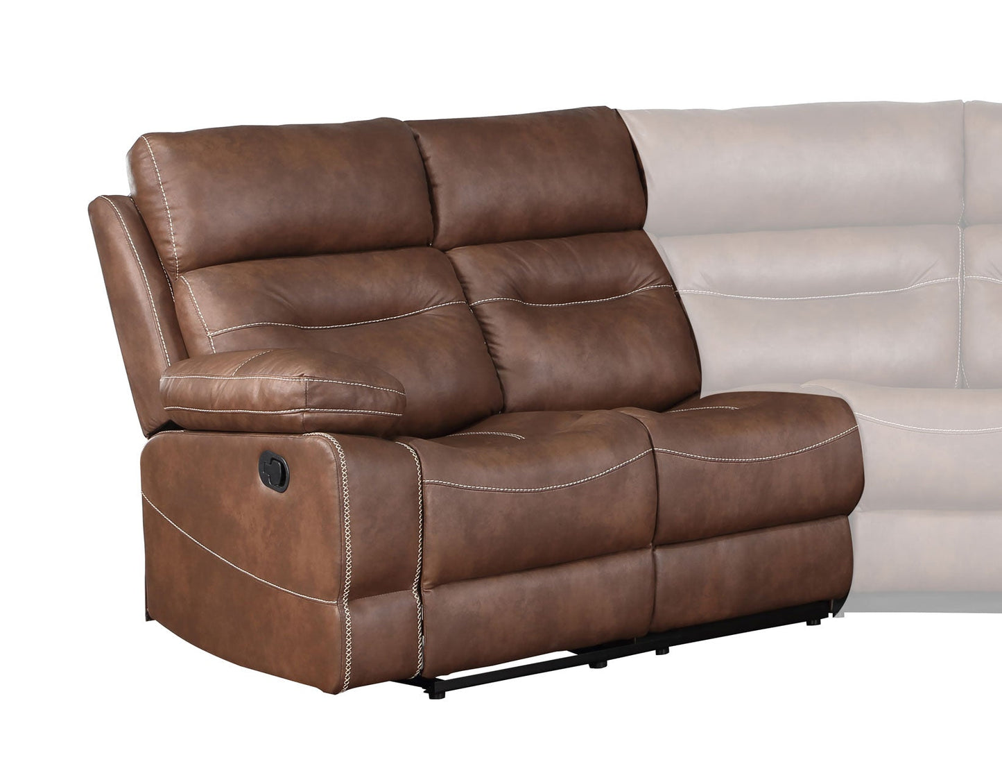 Rudger (Sectional) Brown LAF Manual Reclining Loveseat