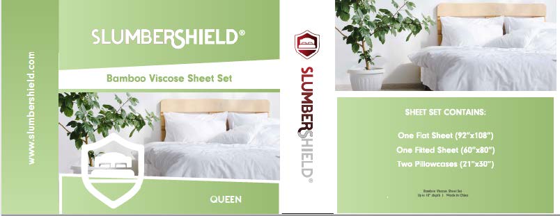 Deep Pocket 18in Bamboo Viscose Luxury Sheet Set with corner strap