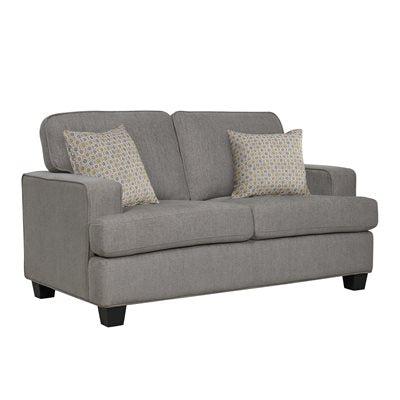 CARTER  LOVESEAT W/2 PILLOWS-LIGHT GREY