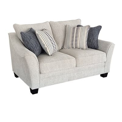 U3817 LOVESEAT W/ 4 PILLOWS - GRAY