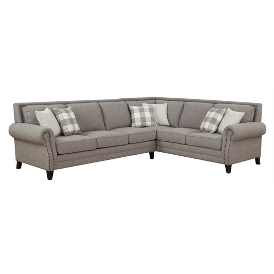 WILLOW CREEK  LSF SOFA W/2 PILLOWS-GREY