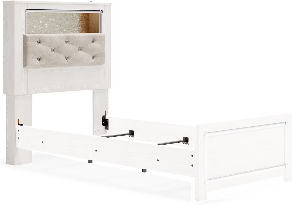 Altyra White Twin Bookcase Headboard