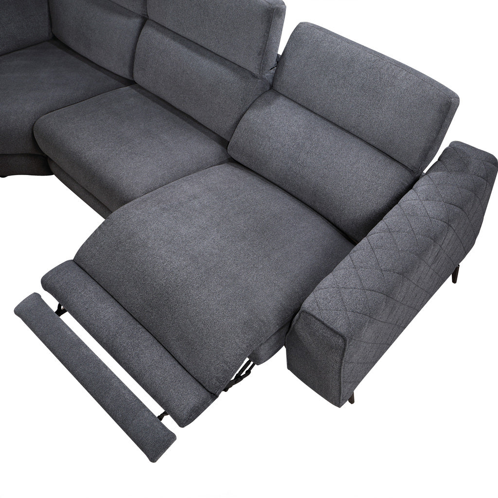 Assisi Grey Sectional RAF Recliner