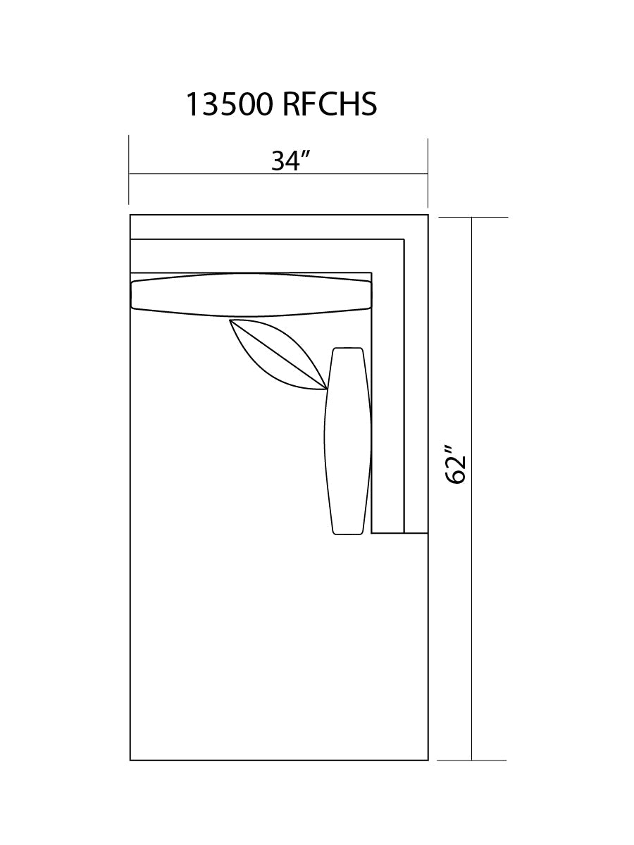 13500 - Robin Eggshell (Sectional) Right Facing CHAISE