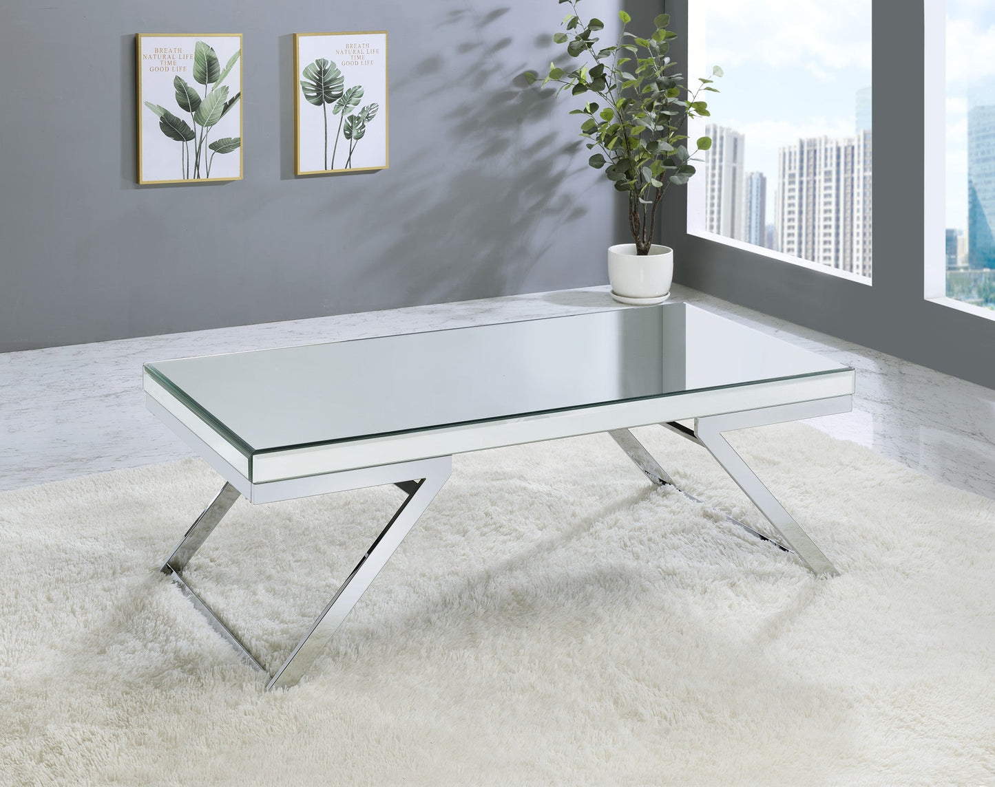 Alfresco Mirrored Top Cocktail Table