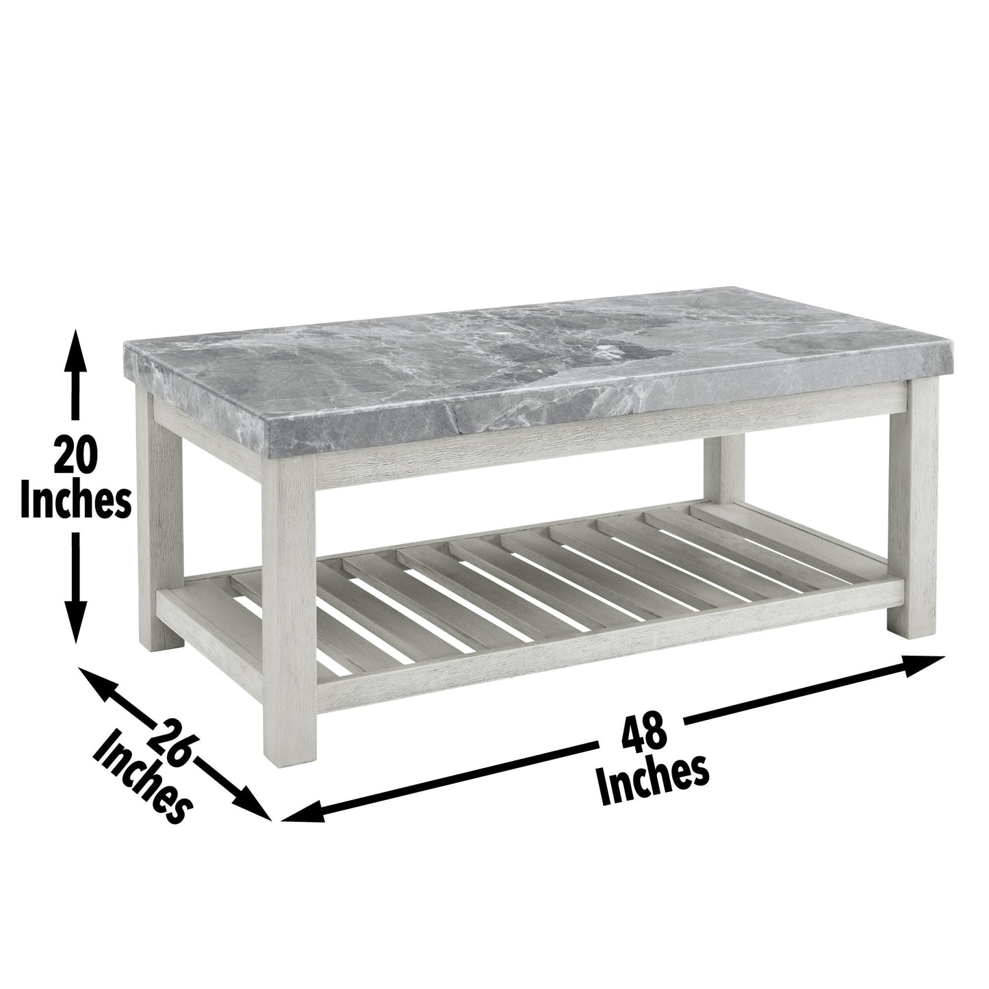 Canova Gray Marble Cocktail 2 End 3PC