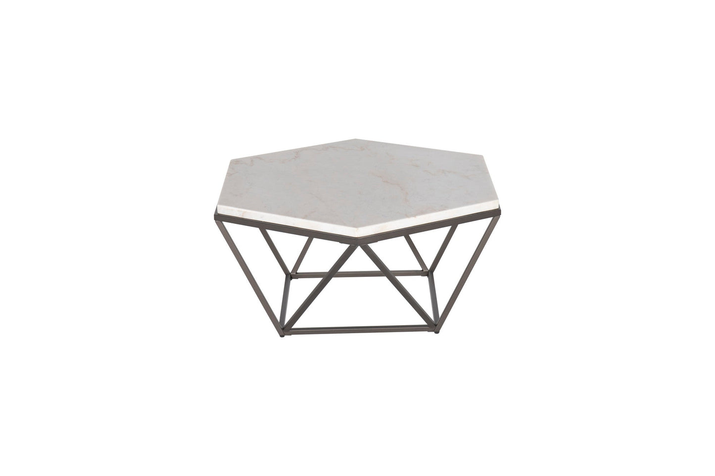 Corvus White Marble Top Hexagon