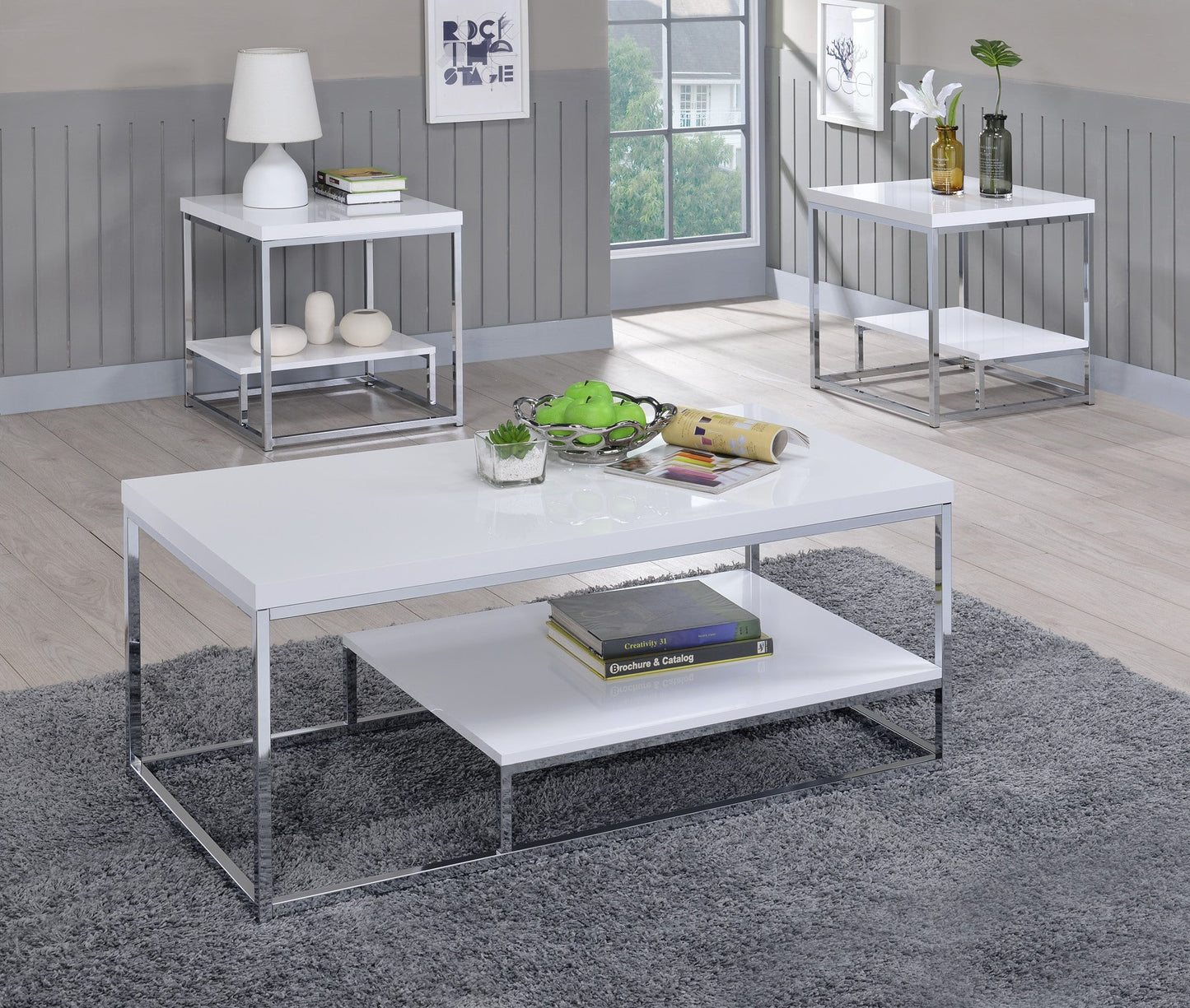 Lucia End Table White