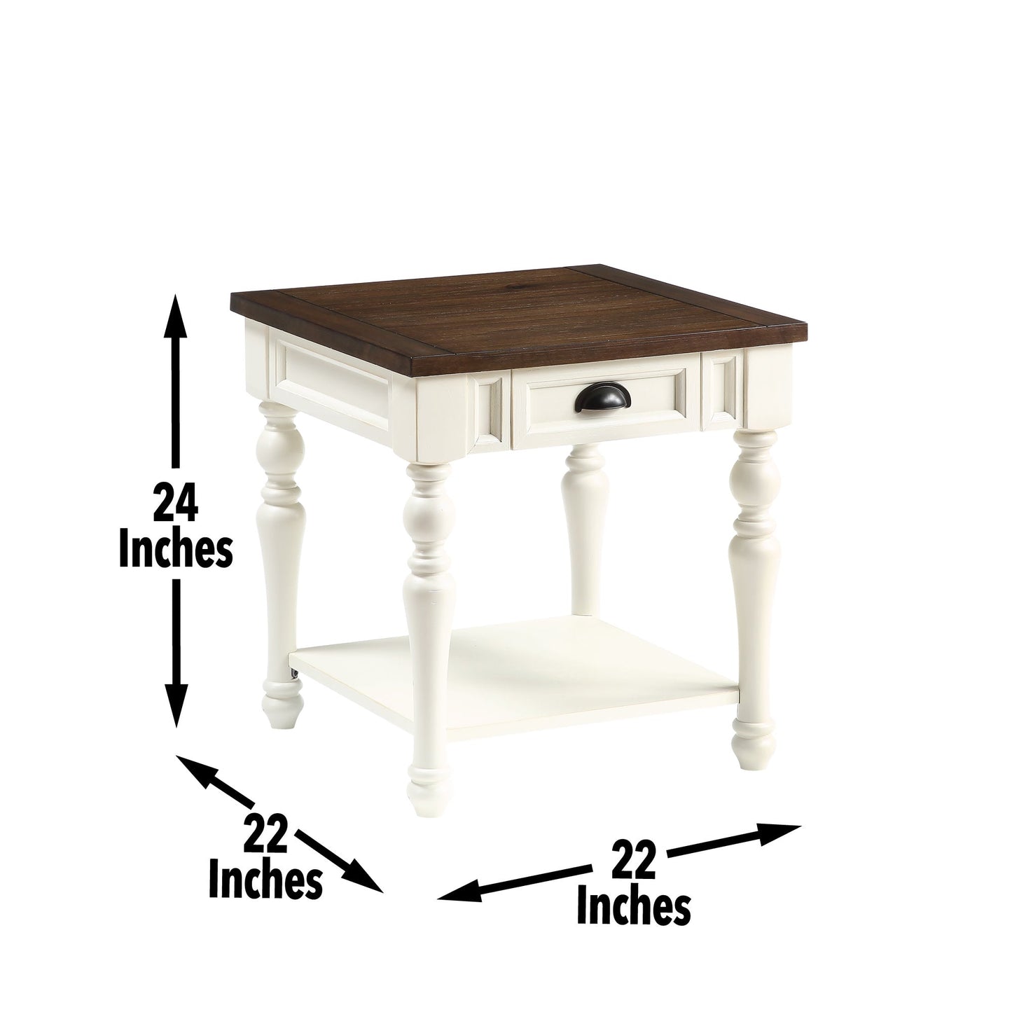 Joanna Ivory/Mocha End Table