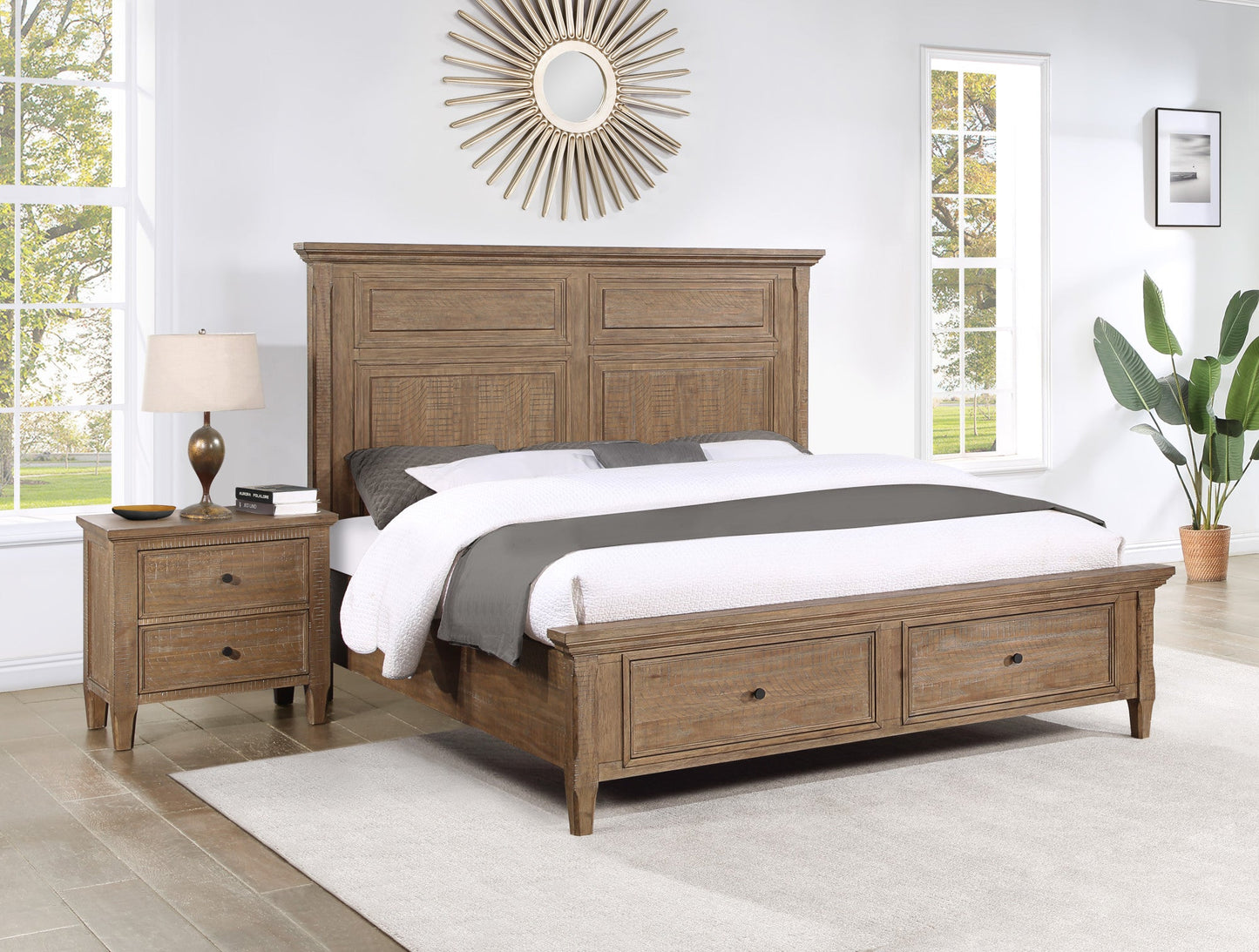 Riverdale Driftwood Storage King Bed