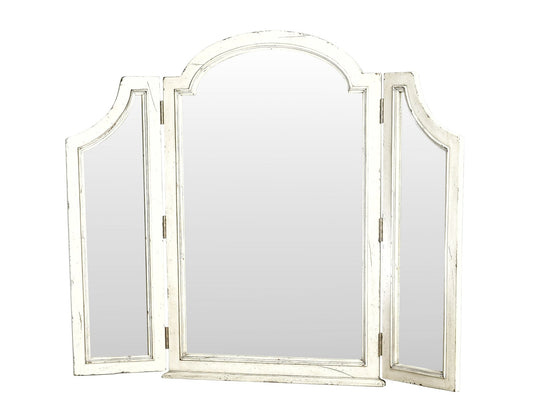 Highland Park Cathedral White Vanity Mirror