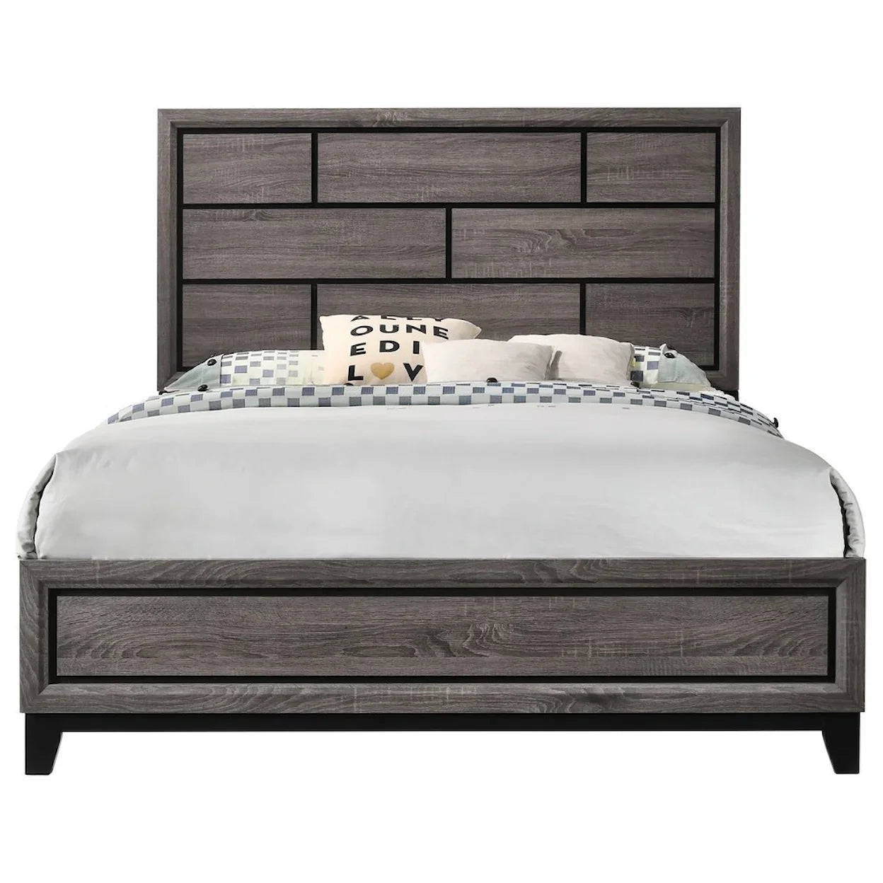 AKERSON GREY  KING HEADBOARD/FOOTBOARD