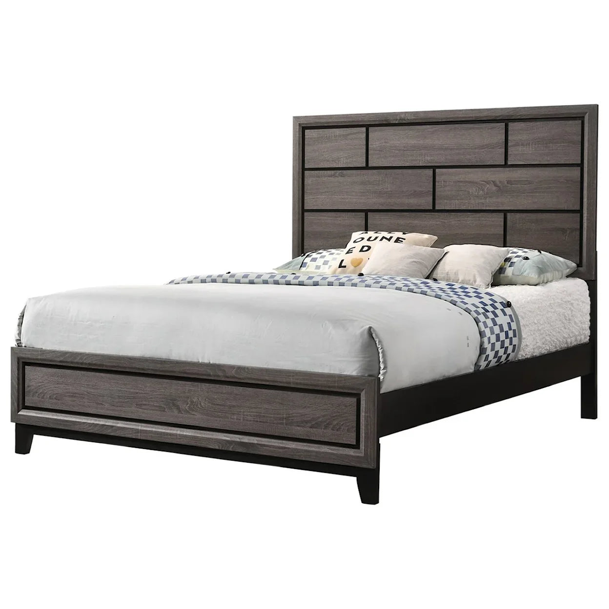 AKERSON GREY  KING HEADBOARD/FOOTBOARD