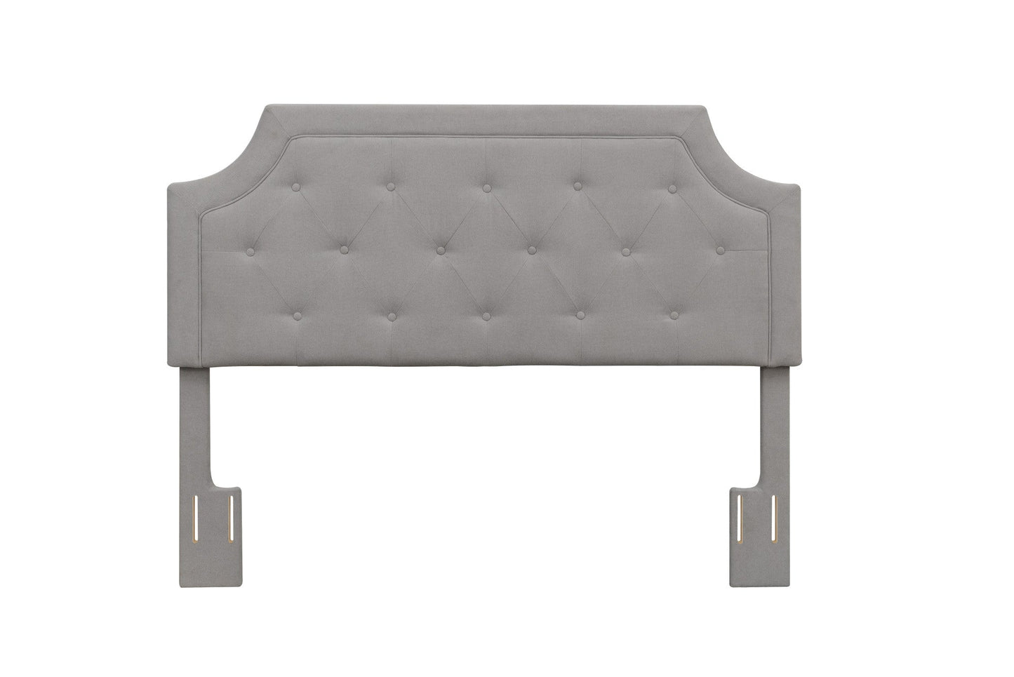 Alta Queen Headboard Bed Grey Fabric