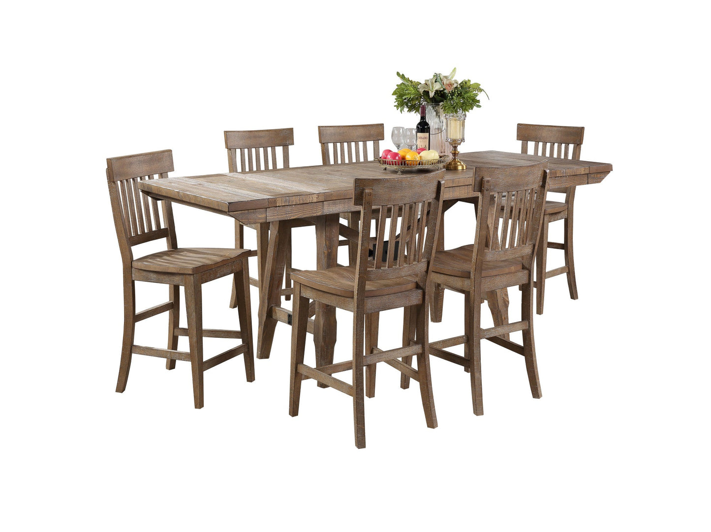 Riverdale Driftwood Counter Height 7PC Set