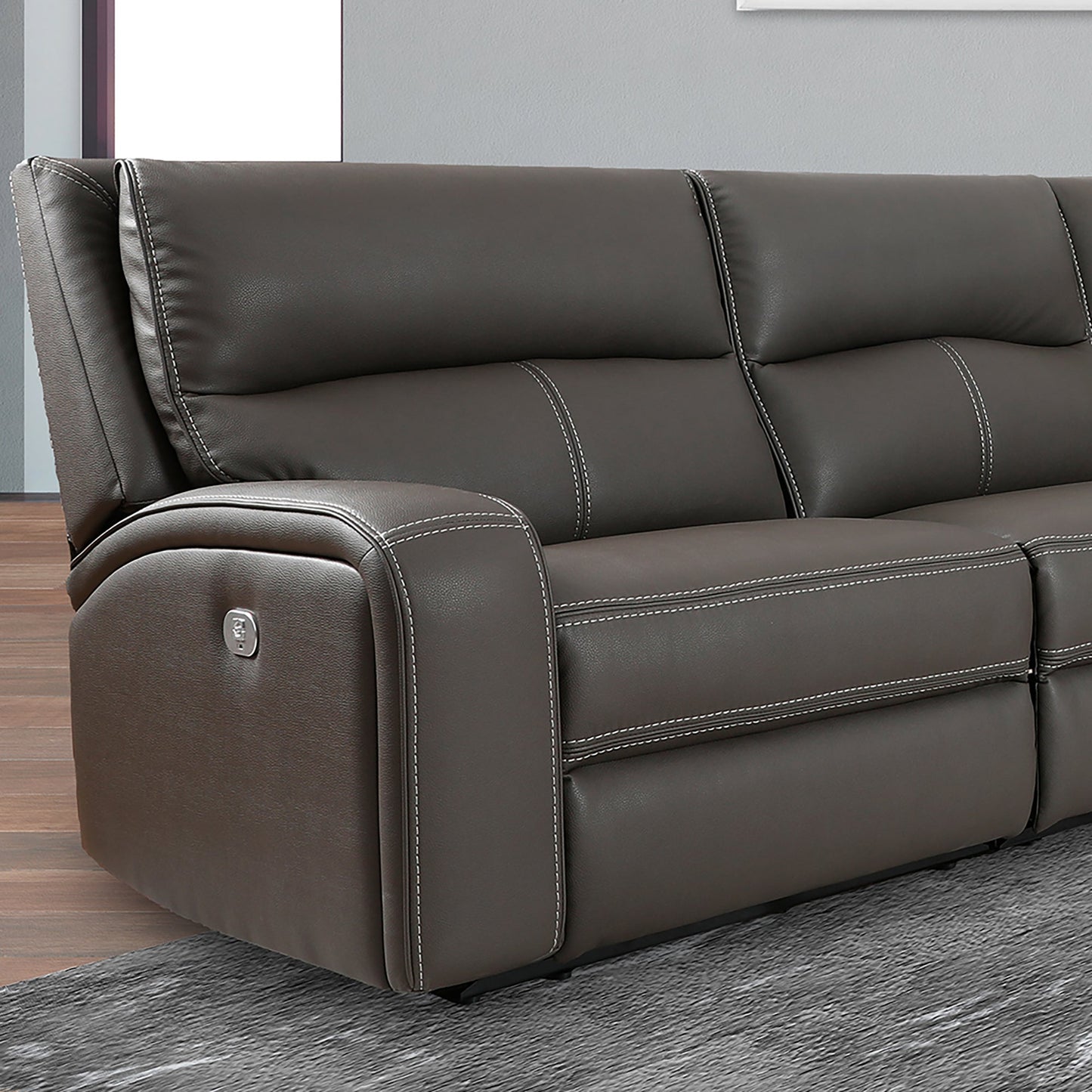Polaris Haze Zero Gravity Sectional Power Sectional Left Arm Facing Recliner