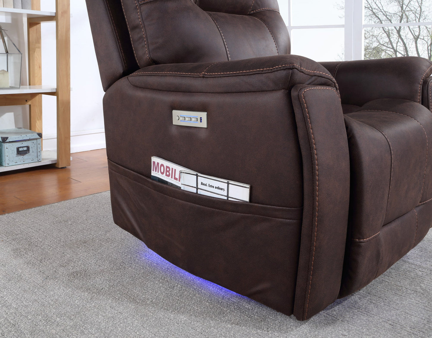 Lexington Canyon Walnut Power Media Recliner