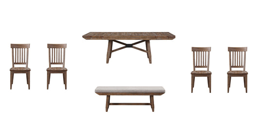 Riverdale Driftwood 6PC Dining One Bench