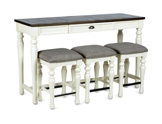 Joanna Ivory/Mocha Sofa Bar 4PC Set