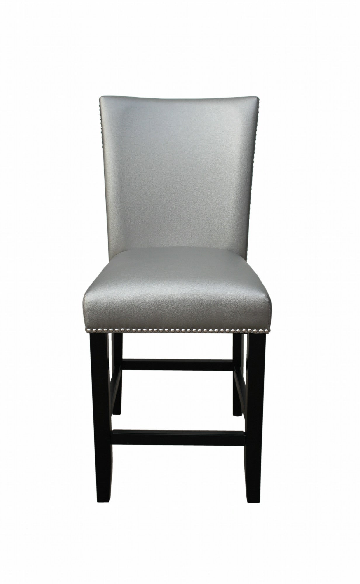 Camila Silver PU Counter chair