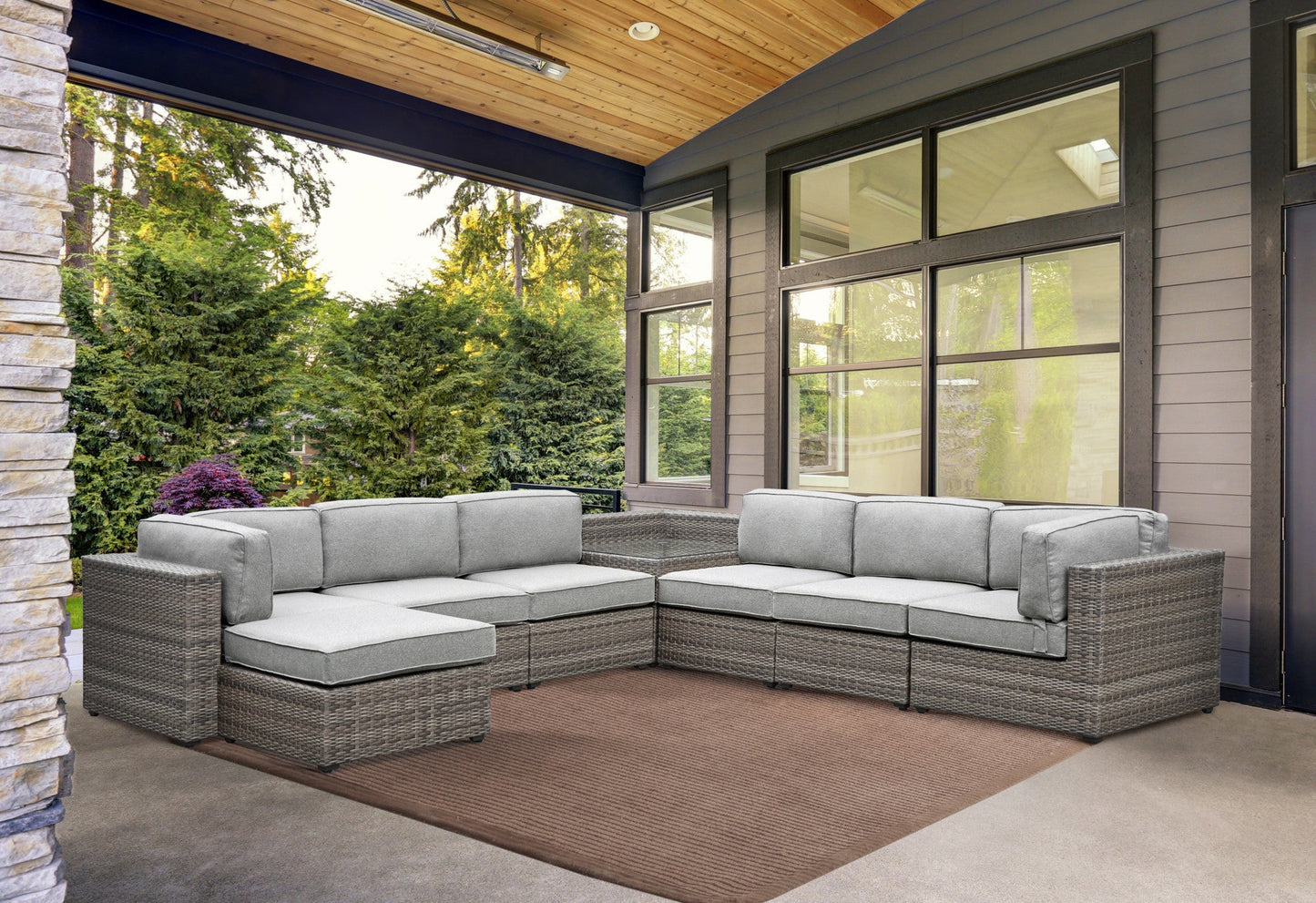 Tamyra Wicker Patio Armless Chairs