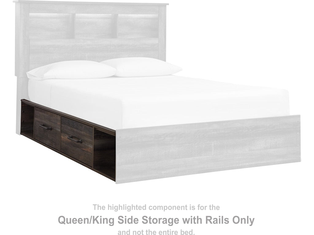 Drystan Side storage w/ rail queen/king sizes