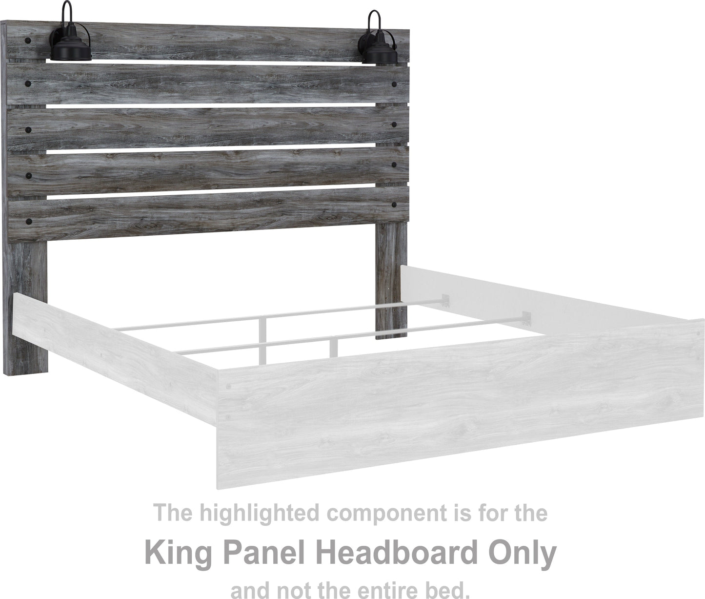 Baystrom King Panel Headboard w/Lights