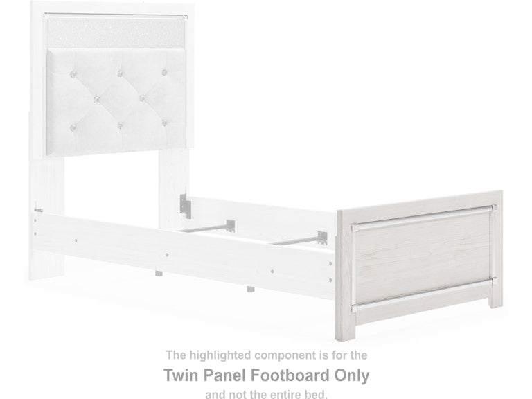 Altyra White Twin Panel Footboard