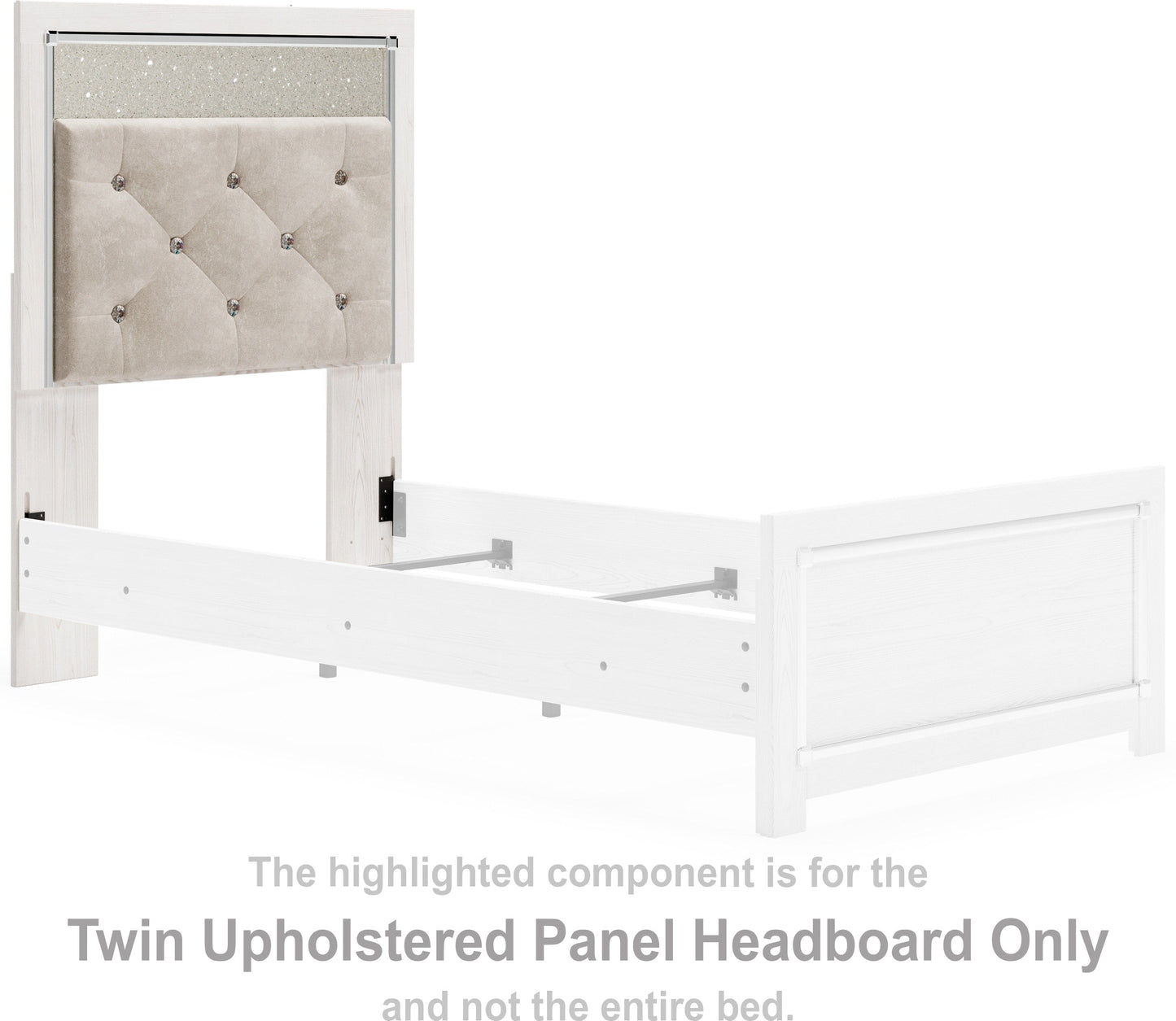 Altyra White Twin Panel Headboard
