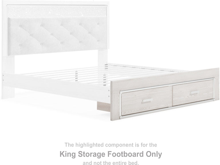 Altyra White King Storage Footboard