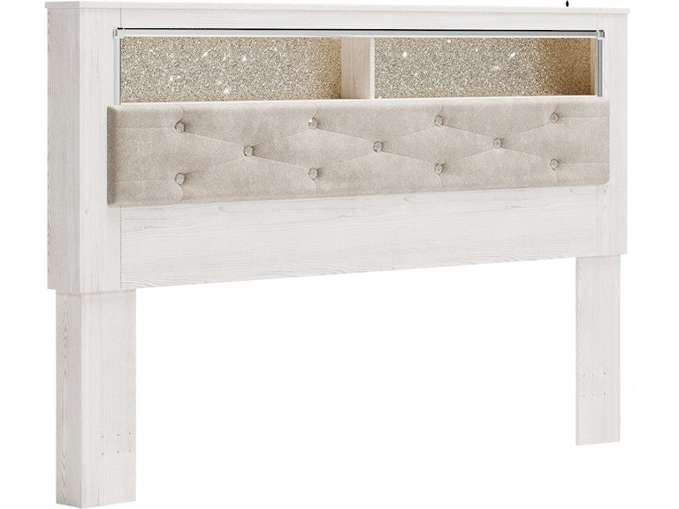 Altyra White King Bookcase Headboard