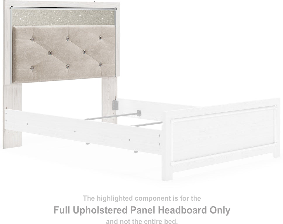 Altyra White Full Panel Headboard