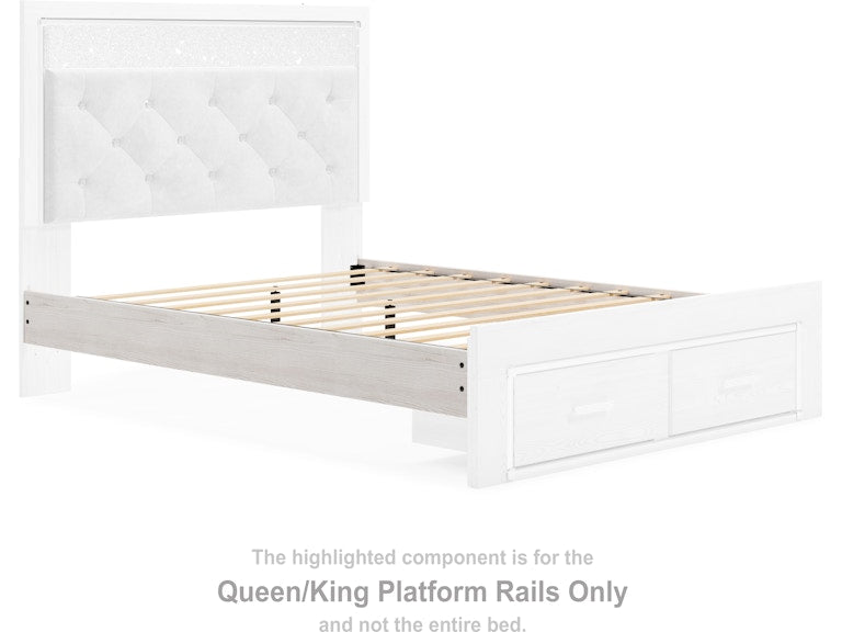 Altyra White Queen/King Platform Rails