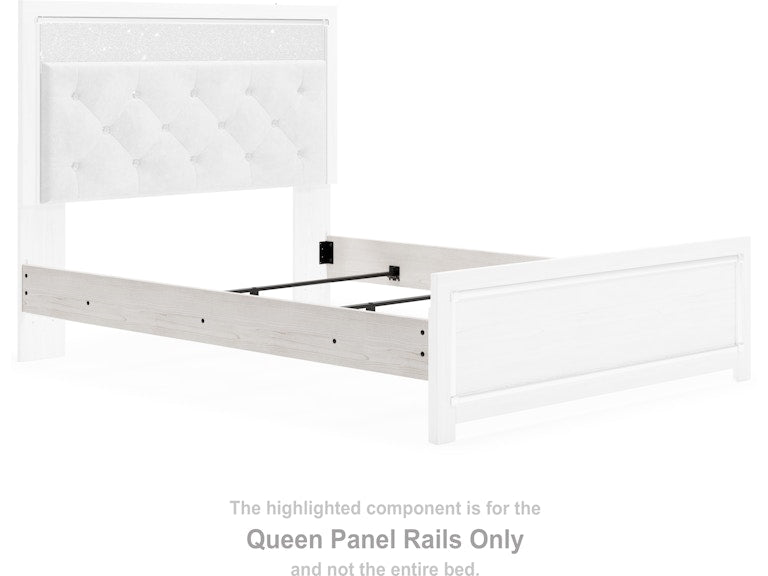 Altyra White Queen Panel Bed Rails