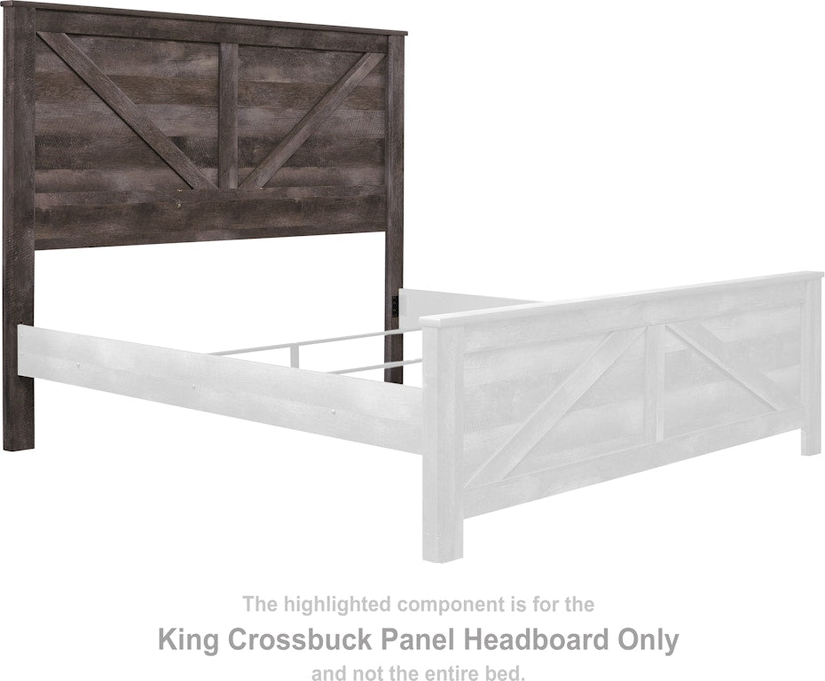 Wynnlow King Crossbuck panel headboard