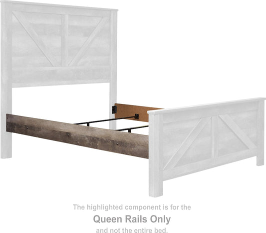 Wynnlow Queen Cross Buck Panel Bed Rails