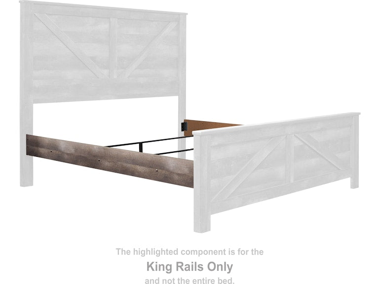 Wynnlow King Cross Buck Panel Bed Rails