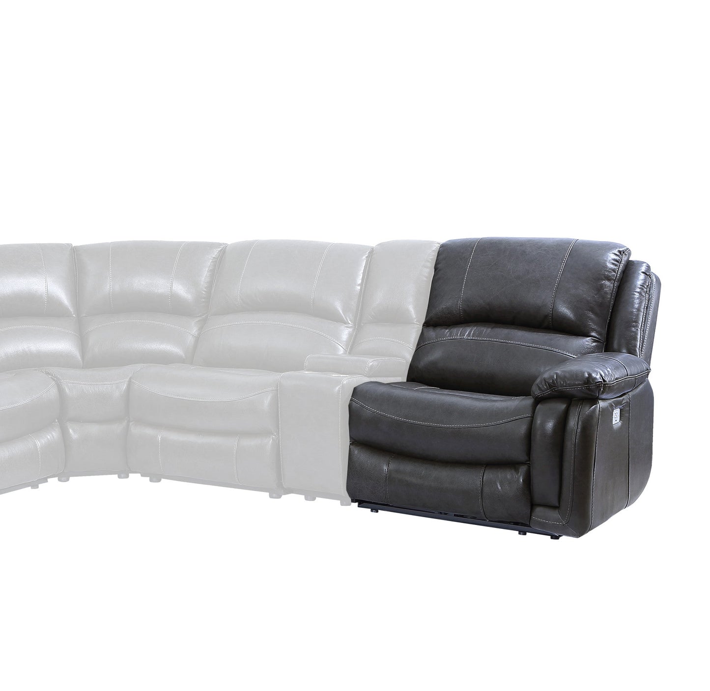 Denver Charcoal Sectional RAF P/P Recliner